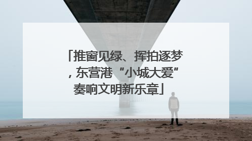 推窗见绿、挥拍逐梦，东营港“小城大爱”奏响文明新乐章